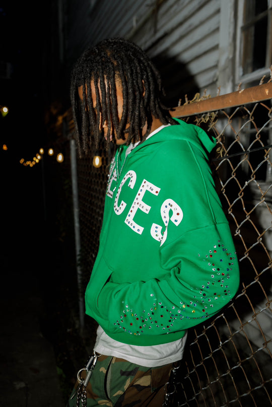 Rhinestone "Pieces" Hoodie