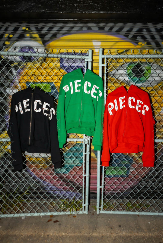 Rhinestone "Pieces" Hoodie