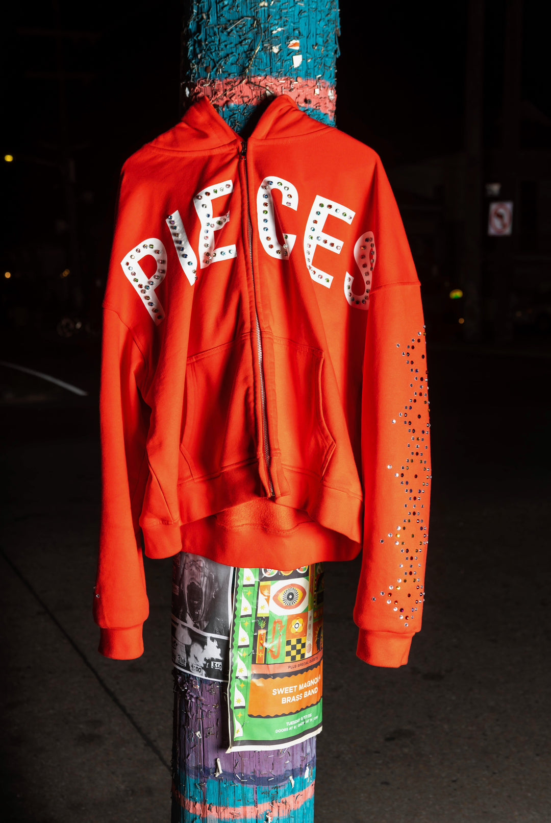 Rhinestone "Pieces" Hoodie