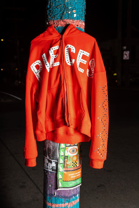 Rhinestone "Pieces" Hoodie